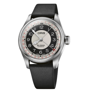 Big Crown Pointer Date Bullseye Black & White/Black Leather Black-White Dial
