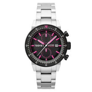 SLR FW42  Solar Powered Chronograph Black & Purple / Stainless Steel | Black Dial