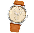 Symphony orange/Leather/Off White Dial/Silver Case | Ivory Dial