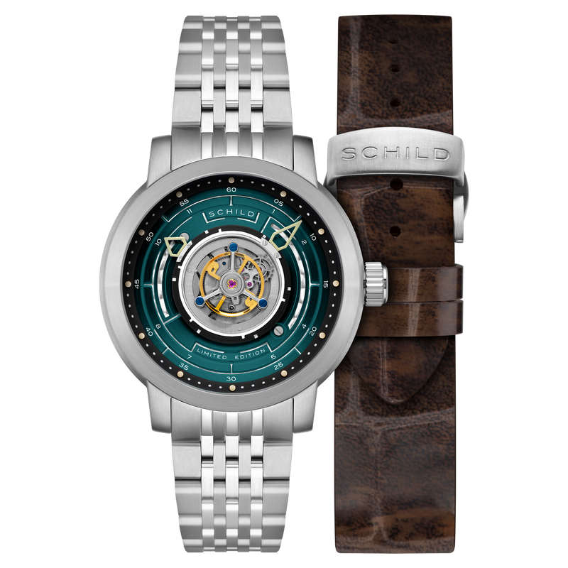Heinrich Cyclone Tourbillon Limited Edition Green / Steel Stainless Steel | Green Dial