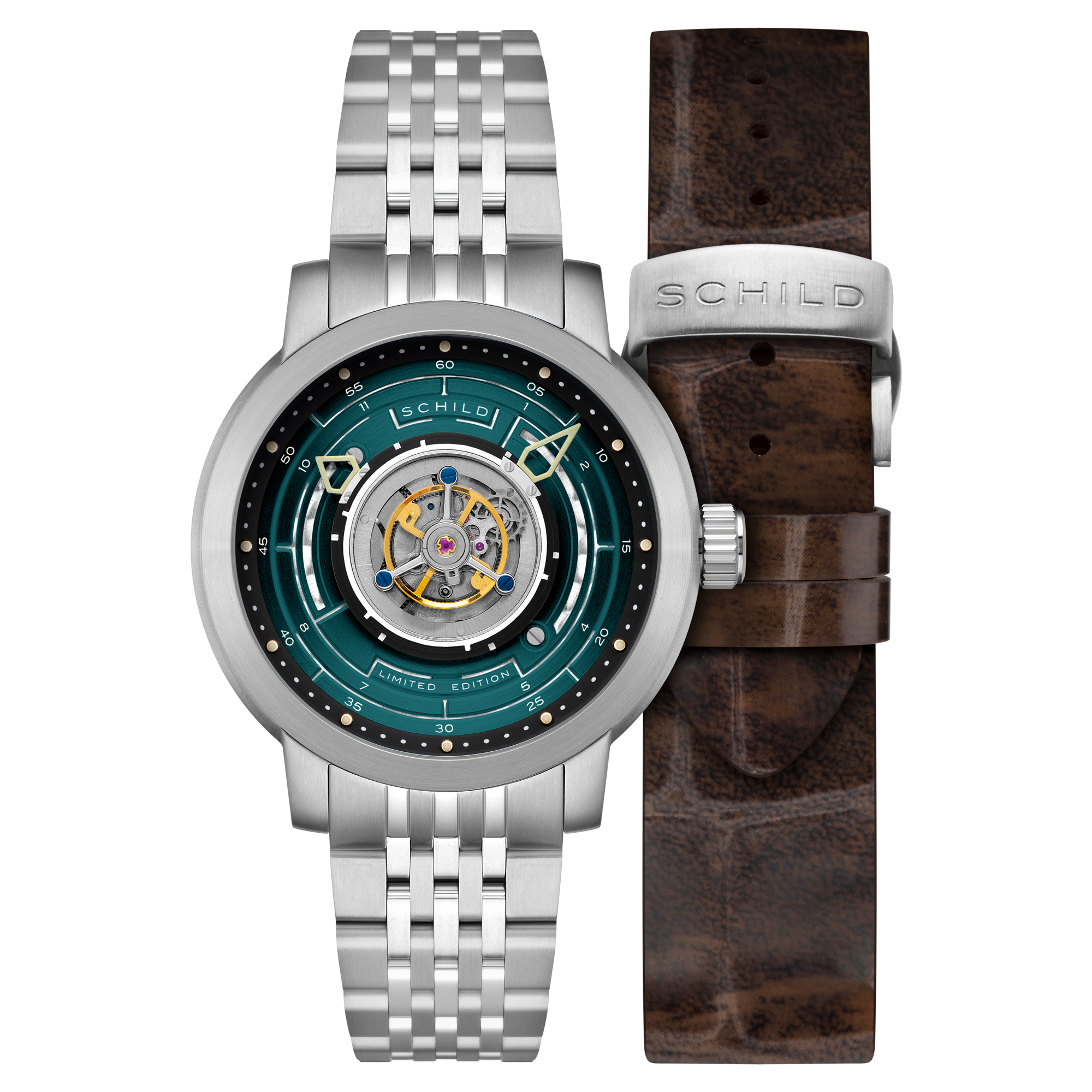 Heinrich Cyclone Tourbillon Limited Edition Green / Steel Stainless Steel | Green Dial