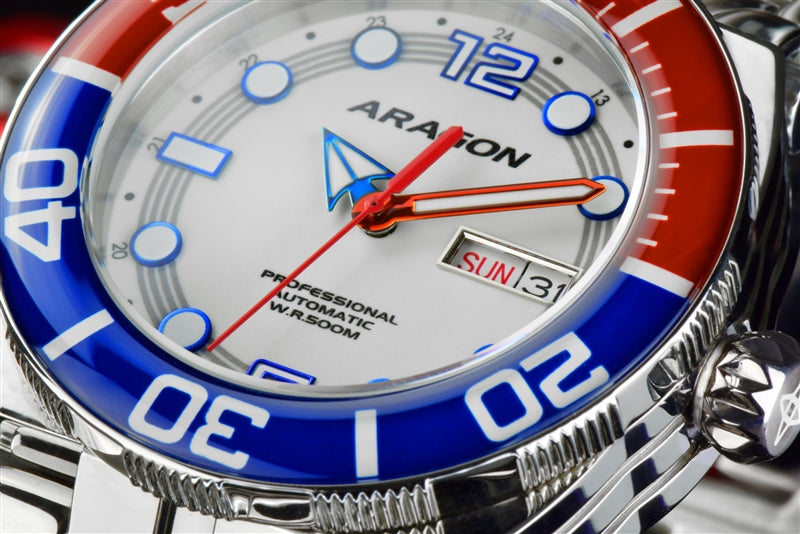 Millipede NH36 43mm White lume glow green dial | White Lume Dial Dial