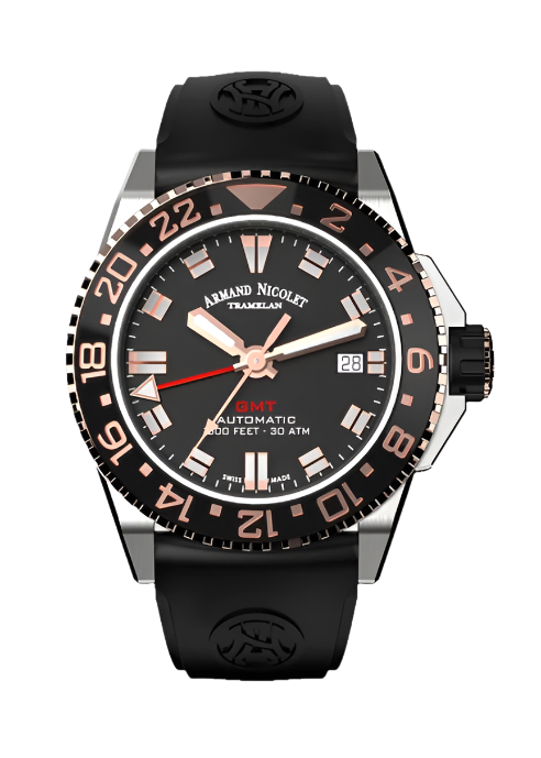 JS9-41 Black/Rose/Rubber | Black Dial