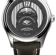 MO2-HS2 Jumping Hour Black Dial / Black Leather Strap Black-Silver Dial