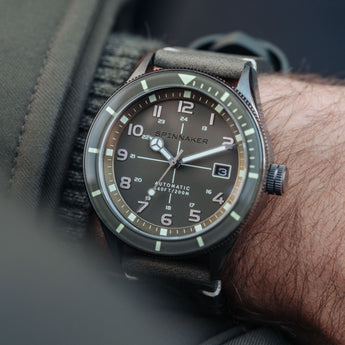 Cahill Automatic Gunmetal Green / Leather | Green Dial