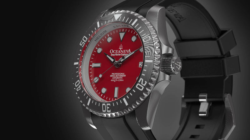 Damascus Swiss Automatic SW200 Deep Marine Explorer II Damascus/Red Dial | Red Dial