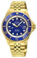 Wall Street Gevril Swiss Made SW200-1 Steel Rotating Blue Ceramic Bezel , 316L case, Blue Dial Blue Dial