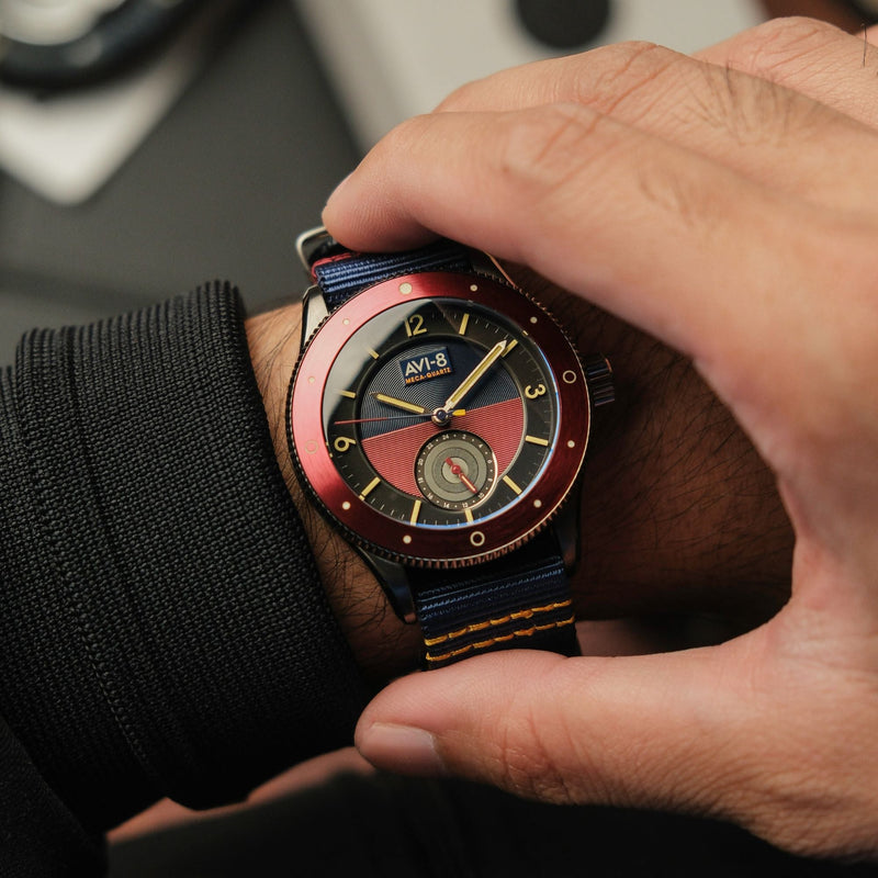 Airmaster Sector Meca-Quartz Blue /Red / Nylon | Blue Dial