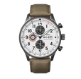 Hawker Hurricane Classic Chronograph White / Gray / Leather | White Dial