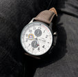 Hawker Hurricane Classic Chronograph White / Gray / Leather | White Dial