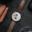 Hawker Hurricane Classic Chronograph White / Gray / Leather | White Dial