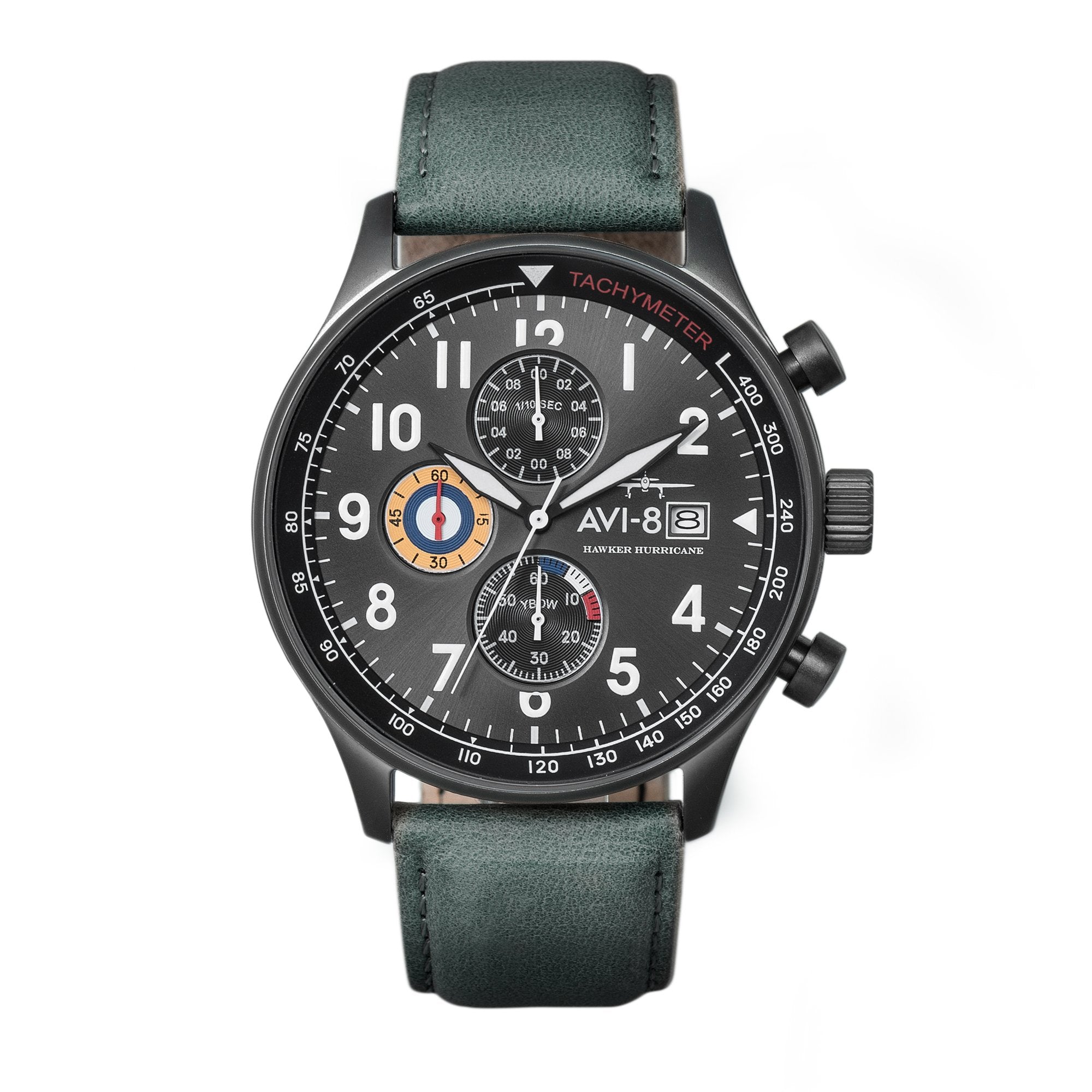 Hawker Hurricane Classic Chronograph Gray / Leather | Gray Dial