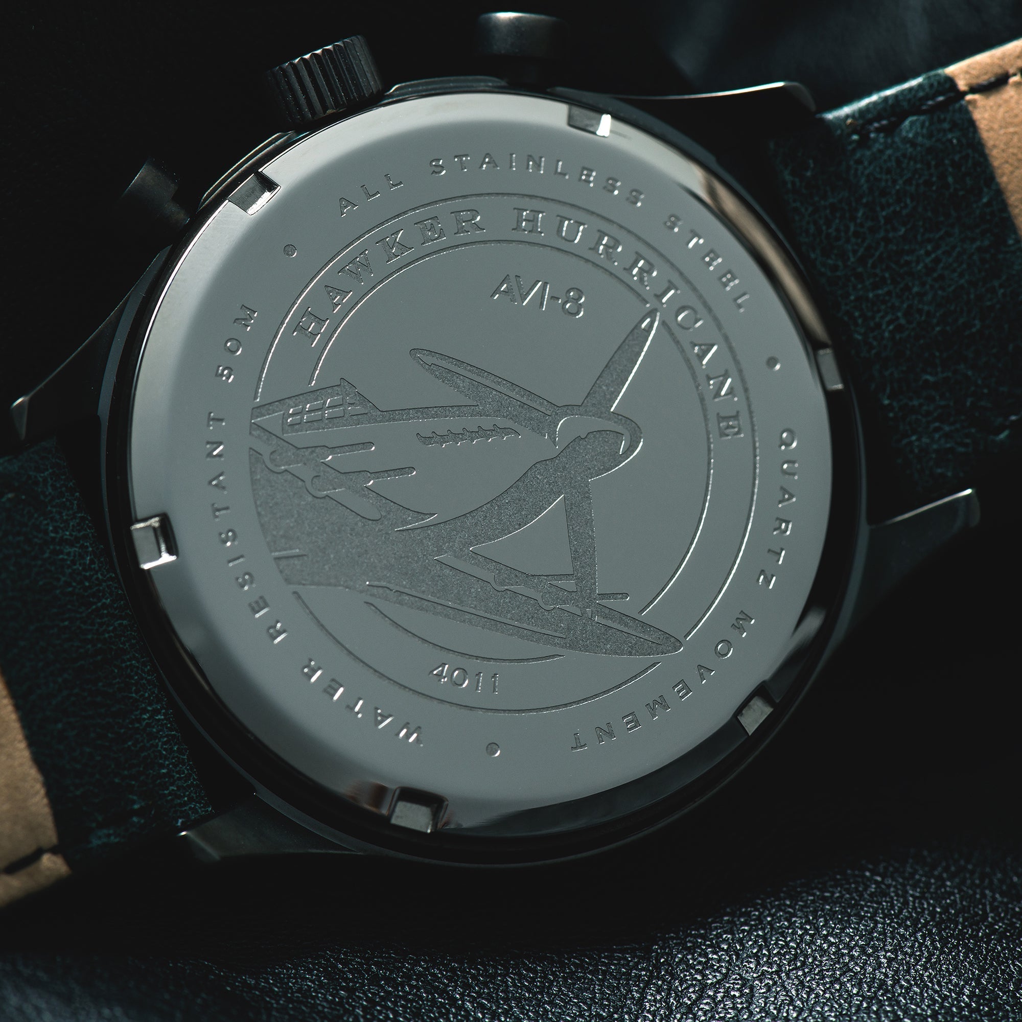 Hawker Hurricane Classic Chronograph Gray / Leather | Gray Dial