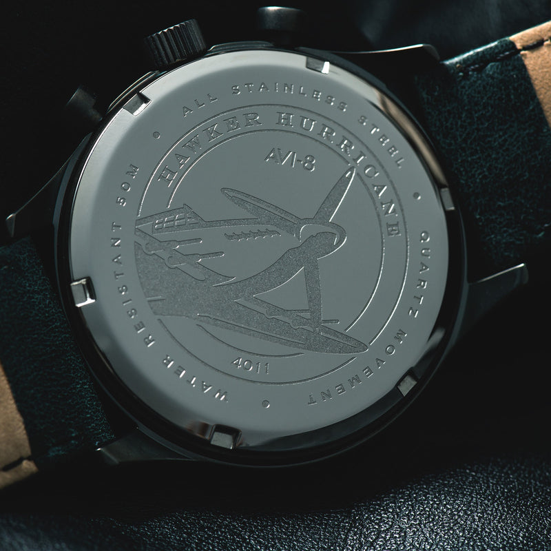 Hawker Hurricane Classic Chronograph Gray / Leather | Gray Dial