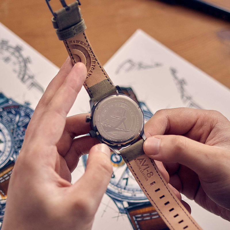 Hawker Hurricane Classic Chronograph Gray Dial / Leather | Gray Dial