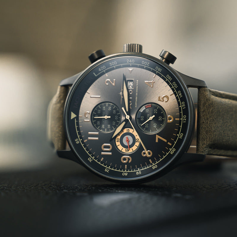 Hawker Hurricane Classic Chronograph Gray Dial / Leather | Gray Dial