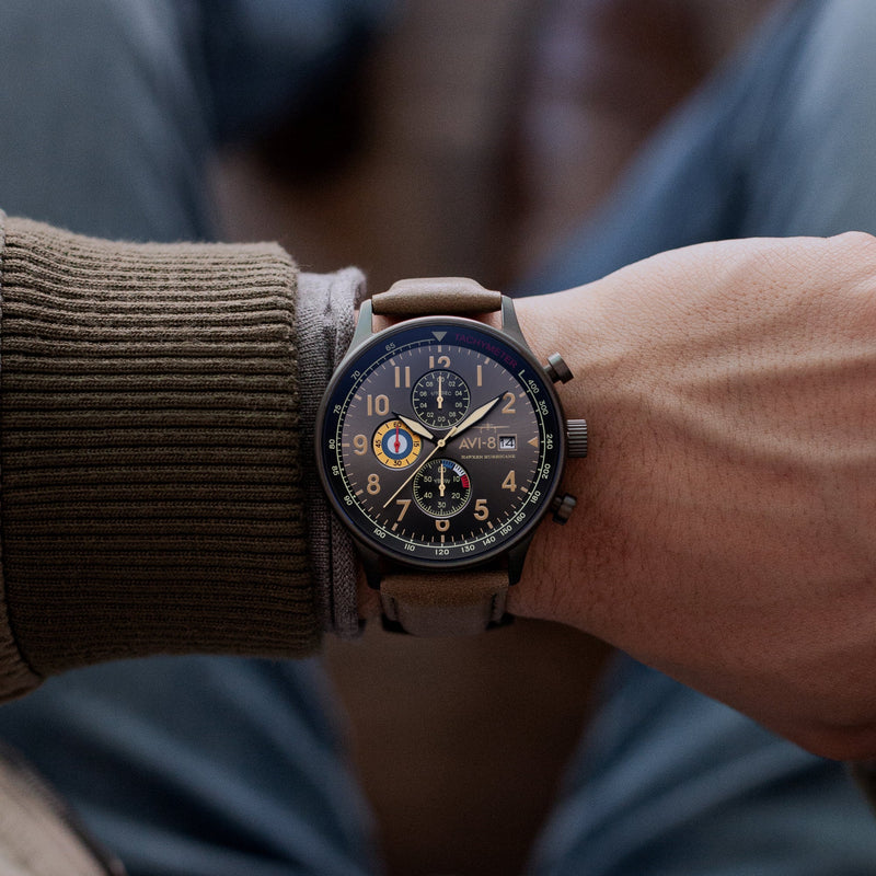 Hawker Hurricane Classic Chronograph Gray Dial / Leather | Gray Dial