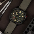 Hawker Hunter Retrograde Chronograph Green Dial / Leather | Green Dial