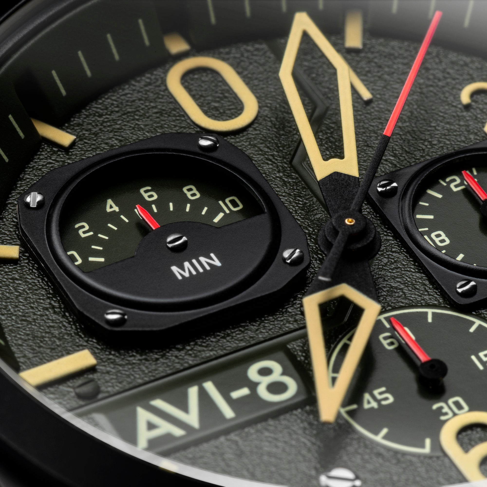 Hawker Hunter Retrograde Chronograph Green Dial / Leather | Green