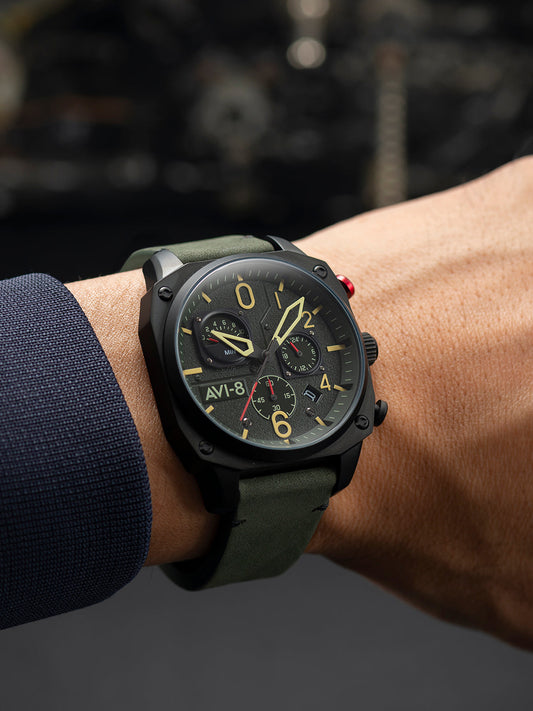 DEEP GREEN BLACK RETROGRADE CHRONOGRAPH 2