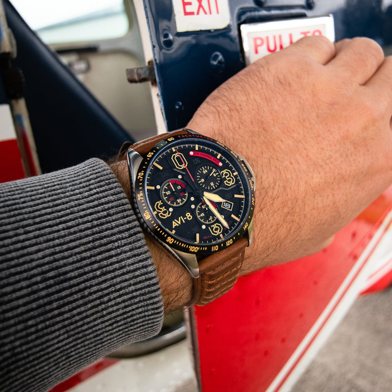 P-51 Mustang Blakeslee Chronograph  | Black Dial