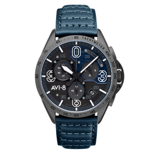 P51 Mustang Blakeslee Chronograph Gray / Leather Gray Dial