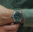 Hawker Hurricane Carey Dual Time Green / Leather | Green Dial