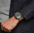 Hawker Hurricane Carey Dual Time Gray / Leather | Gray Dial