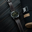 Spitfire Chronograph Black  / Leather | Black Dial