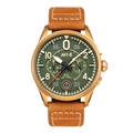 Spitfire Lock Chronograph Watch Green / Leather | Green Dial