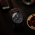 Spitfire Chronograph Black / Black  / Leather | Black Dial