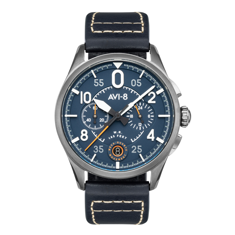 Spitfire Chronograph Blue / Leather | Blue Dial