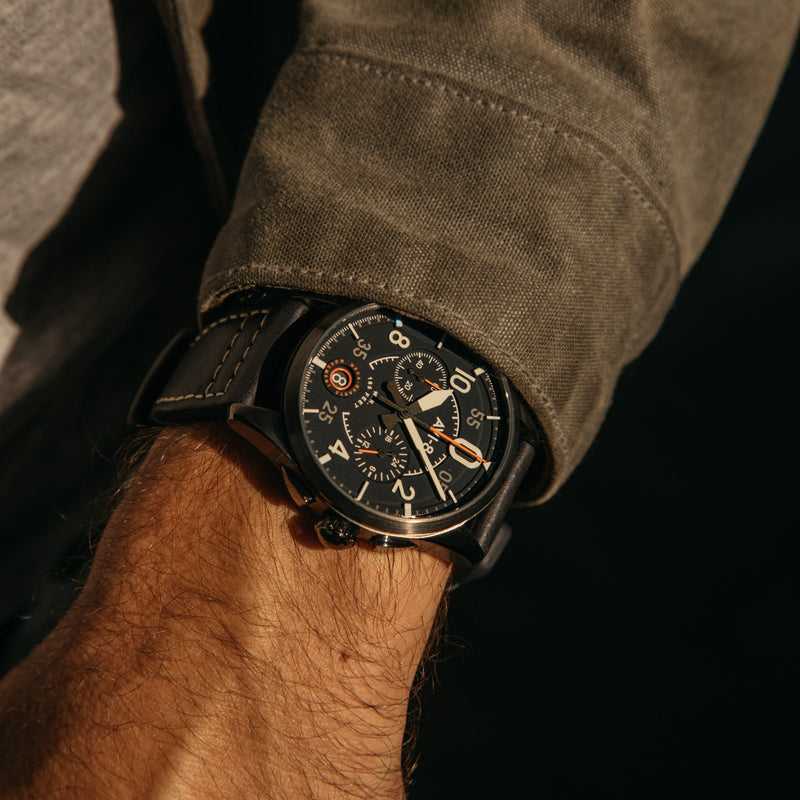 Spitfire Chronograph Blue / Leather | Blue Dial