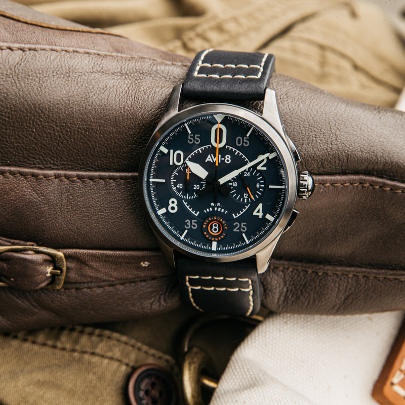 Spitfire Chronograph Blue / Leather | Blue Dial