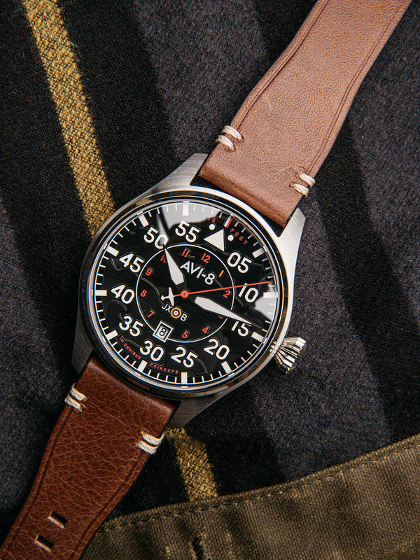 Hawker Hurricane Clowes Automatic Black / Leather | Black Dial