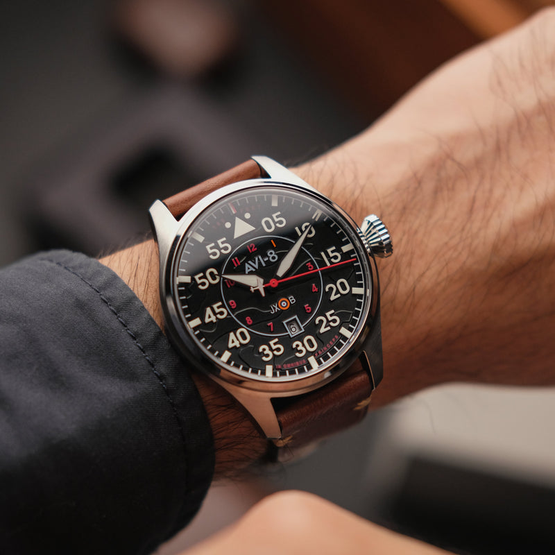 Hawker Hurricane Clowes Automatic Black / Leather | Black Dial