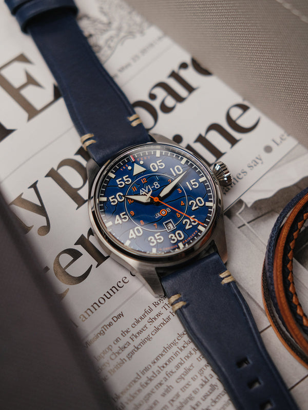 Hawker Hurricane Clowes Automatic Blue / Leather | Blue Dial