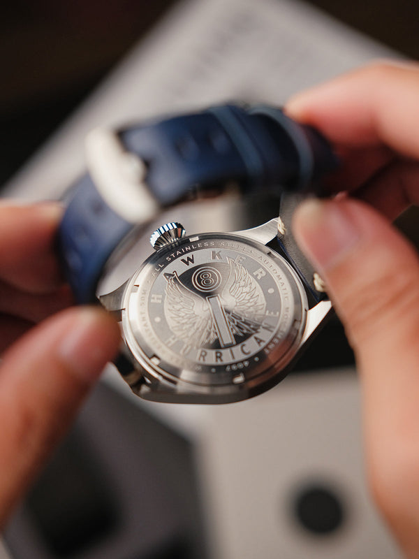 Hawker Hurricane Clowes Automatic Blue / Leather | Blue Dial