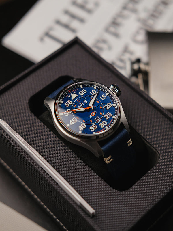 Hawker Hurricane Clowes Automatic Blue / Leather | Blue Dial