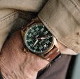 Hawker Hurricane Clowes Automatic Green / Leather | Green Dial