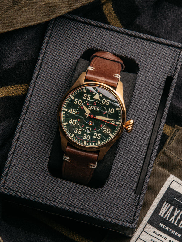 Hawker Hurricane Clowes Automatic Green / Leather | Green Dial