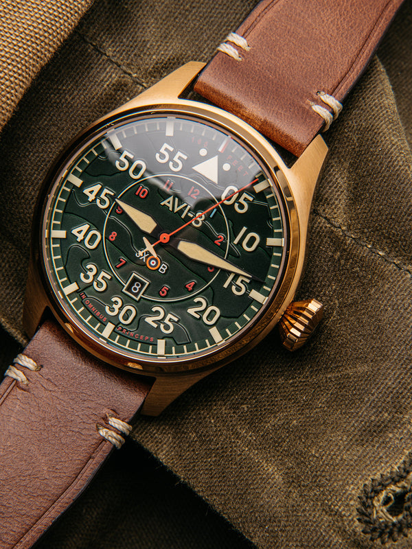 Hawker Hurricane Clowes Automatic Green / Leather | Green Dial