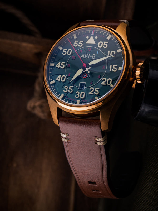 Hawker Hurricane Clowes Automatic Green / Leather | Green Dial