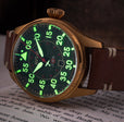 Hawker Hurricane Clowes Automatic Green / Leather | Green Dial