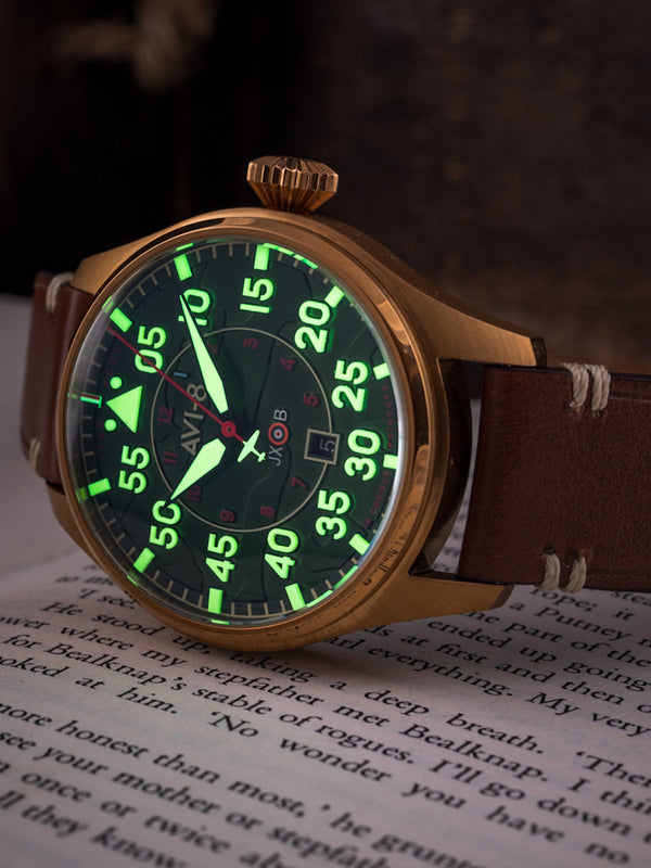 Hawker Hurricane Clowes Automatic Green / Leather | Green Dial