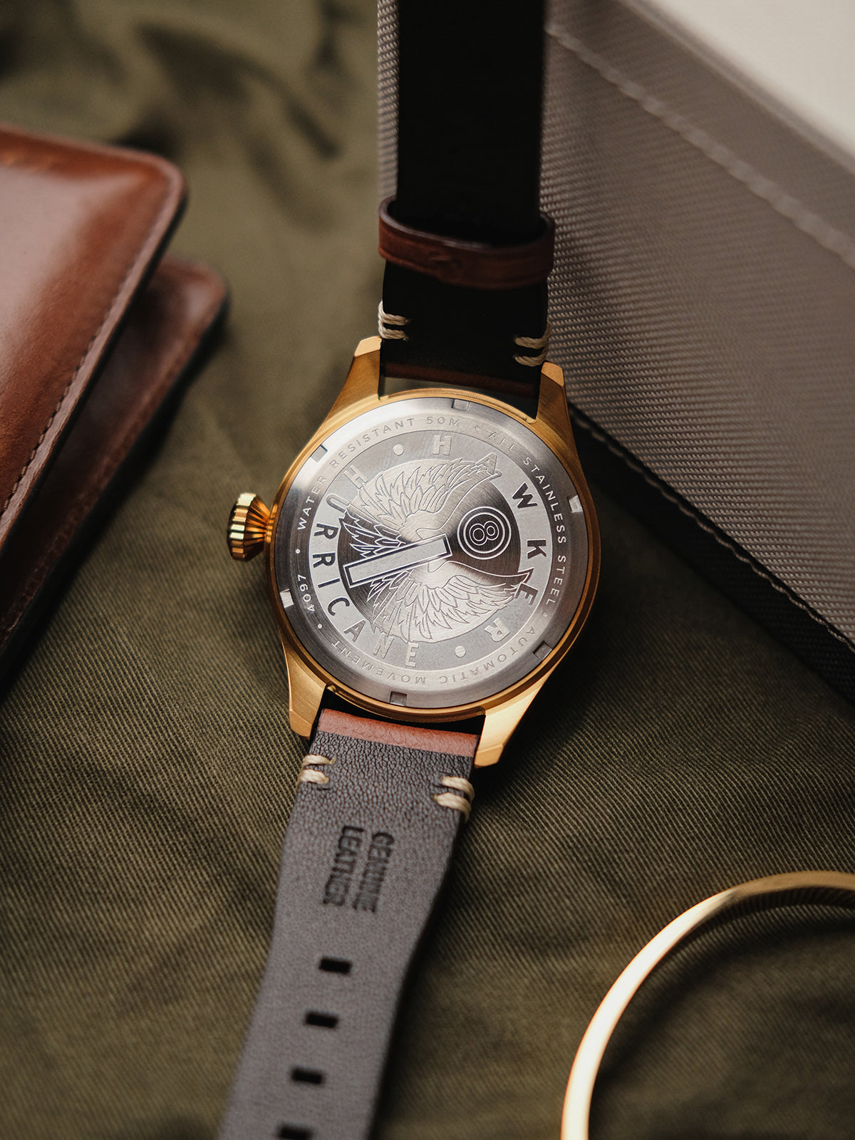 Hawker Hurricane Clowes Automatic Green / Leather | Green Dial