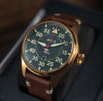 Hawker Hurricane Clowes Automatic Green / Leather | Green Dial