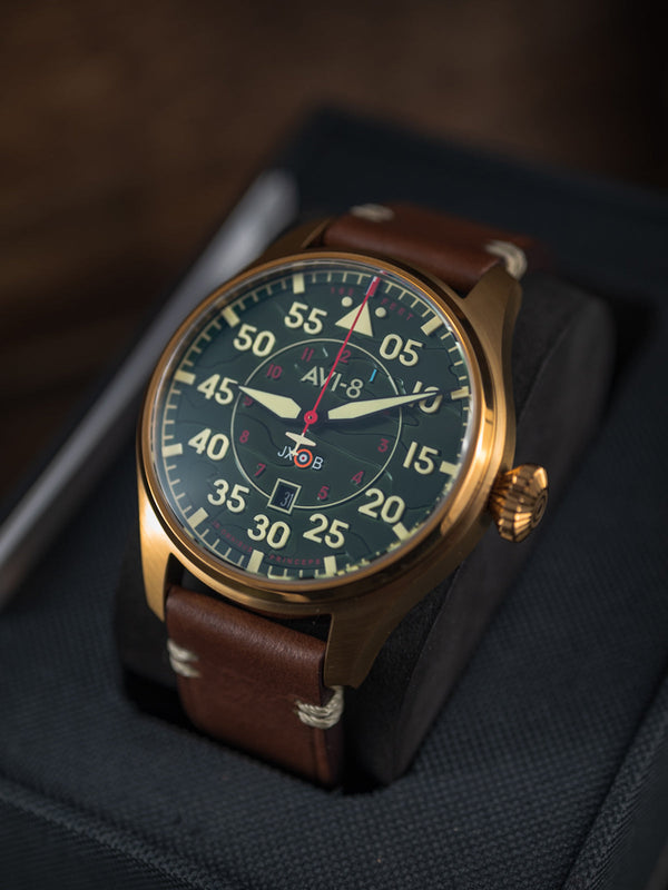Hawker Hurricane Clowes Automatic Green / Leather | Green Dial