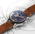Hawker Harrier Farley Multifunction Black & Brown / Leather | Black Dial