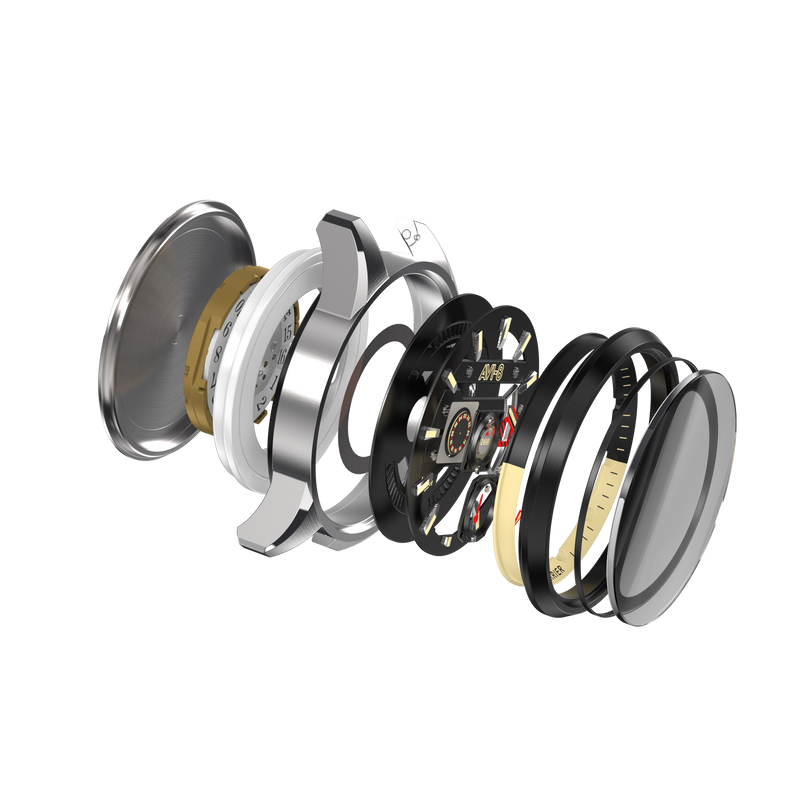 Hawker Harrier Farley Multifunction Black & Brown / Leather | Black Dial